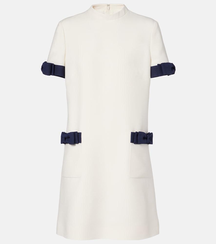 valentino crepe couture bow-detail minidress