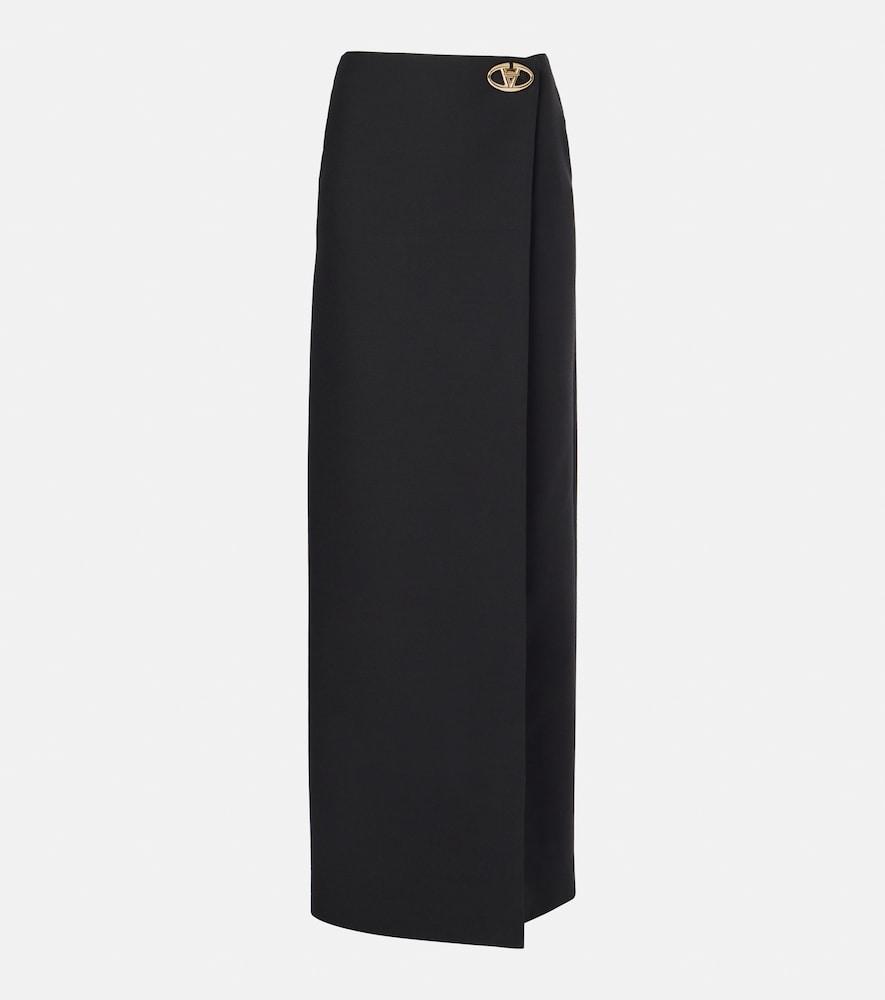 valentino crepe couture maxi skirt