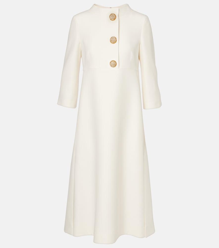 valentino crepe couture midi dress