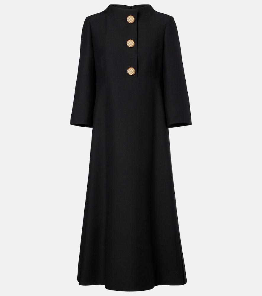 valentino crepe couture midi dress