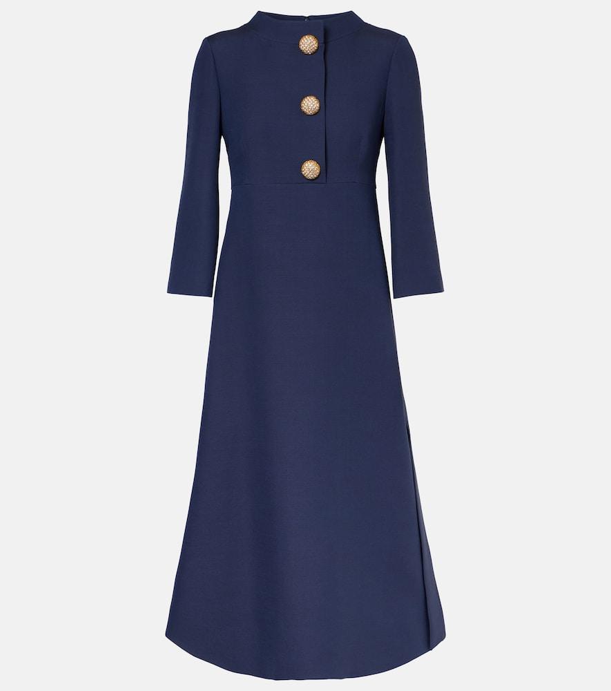 valentino crepe couture midi dress