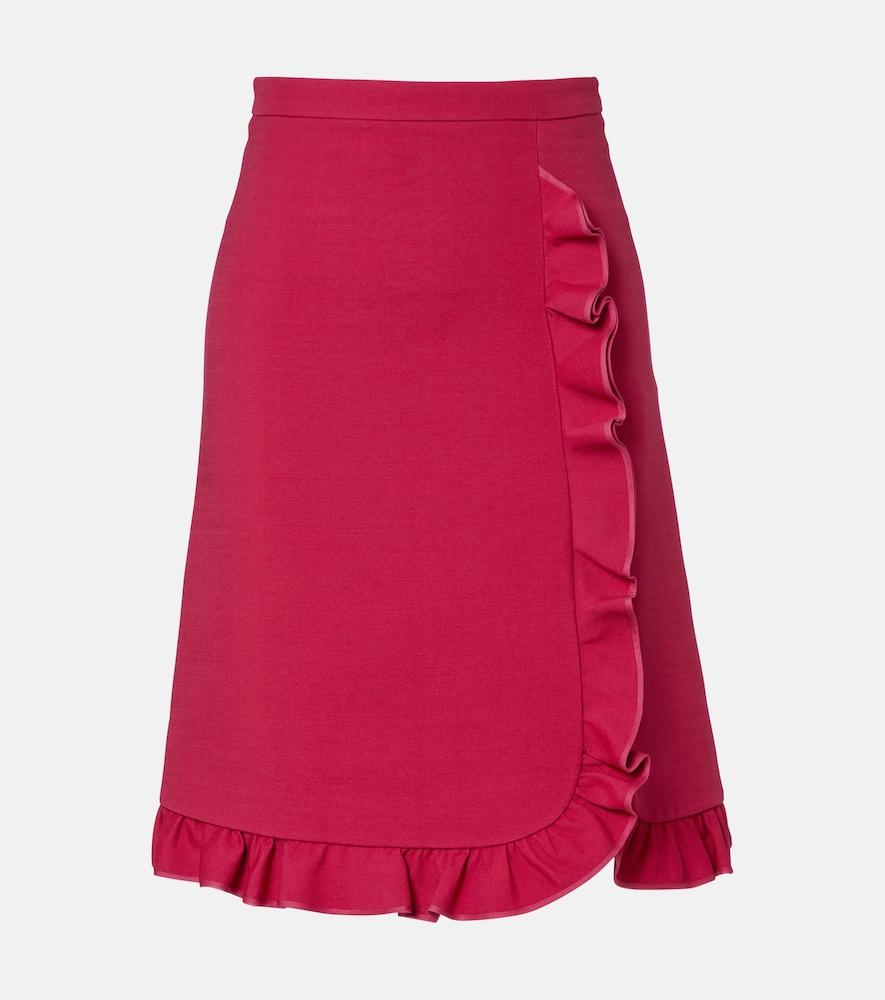 valentino crepe couture ruffled miniskirt