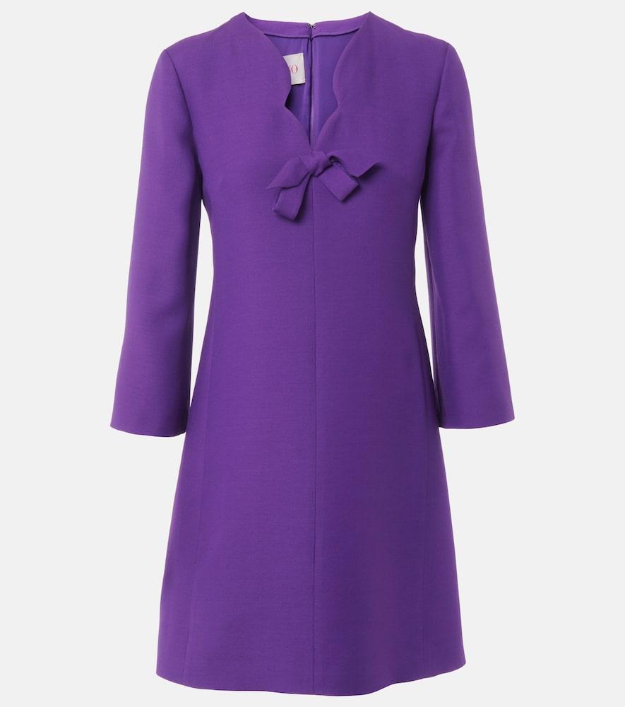 valentino crepe couture scalloped minidress