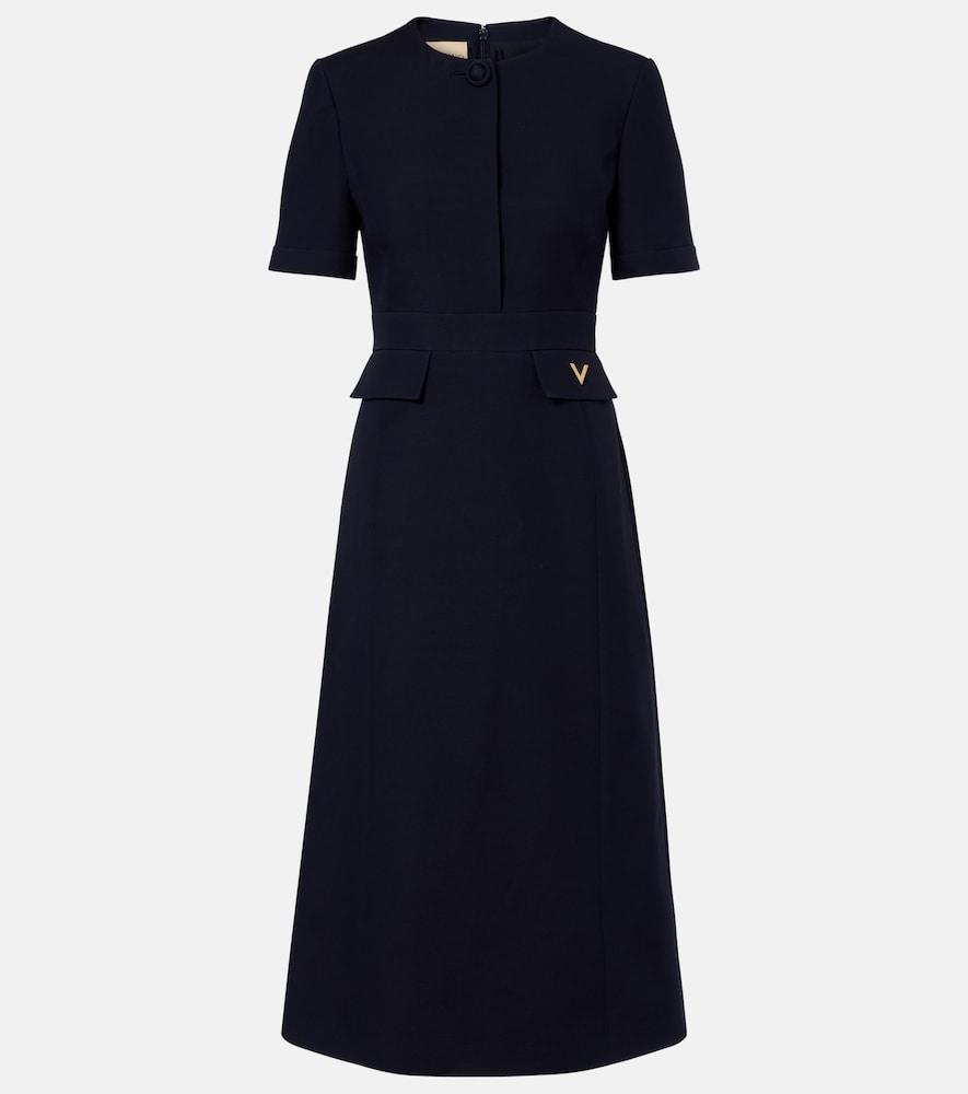 valentino crepe couture vgold midi dress