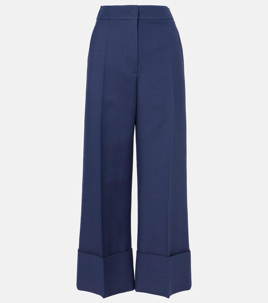 valentino crepe couture wide-leg pants