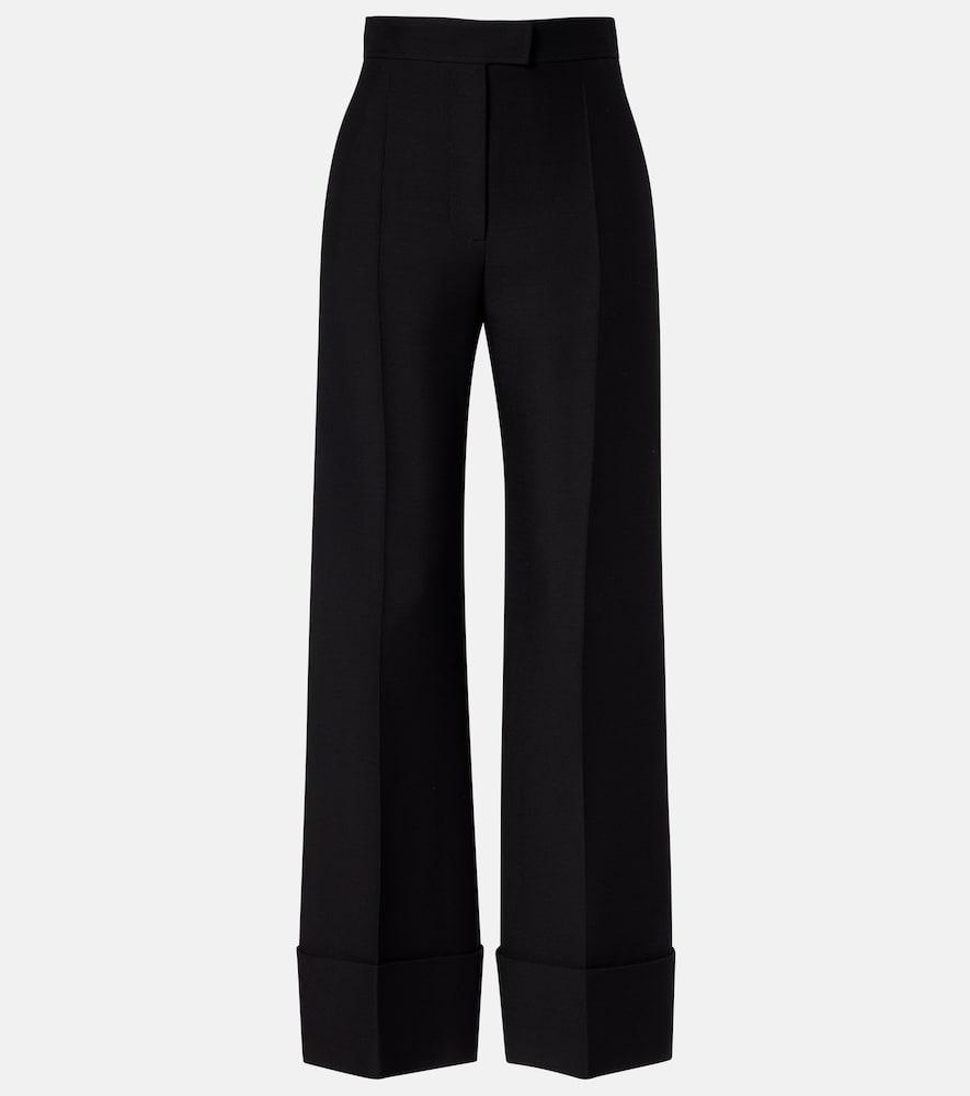 valentino crepe couture wide-leg pants