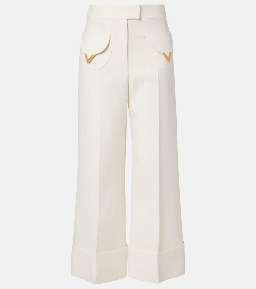 valentino crepe couture wide-leg pants