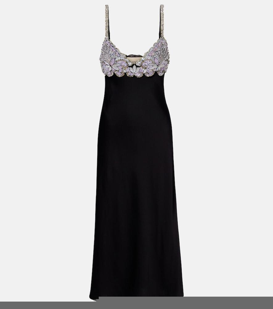 valentino embellished cady midi dress