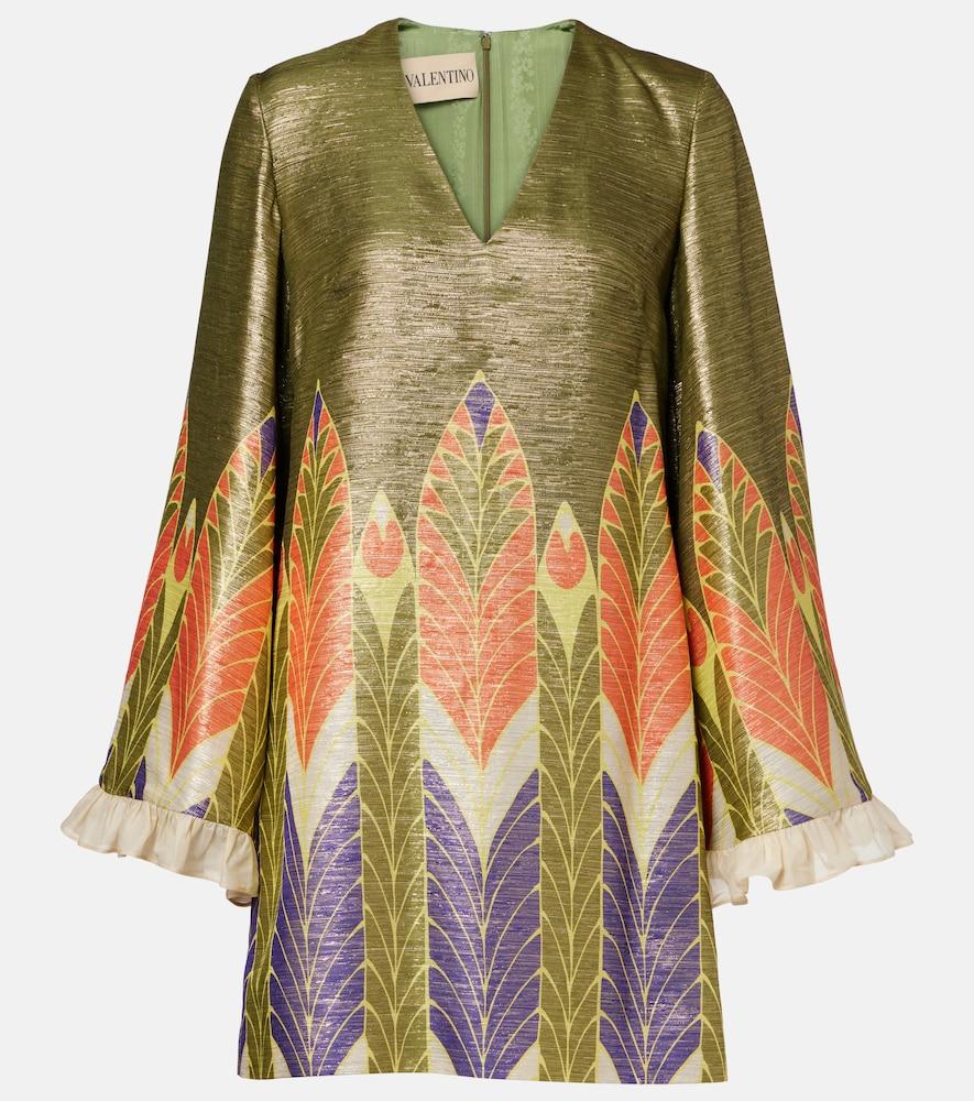 valentino escape printed silk-blend minidress