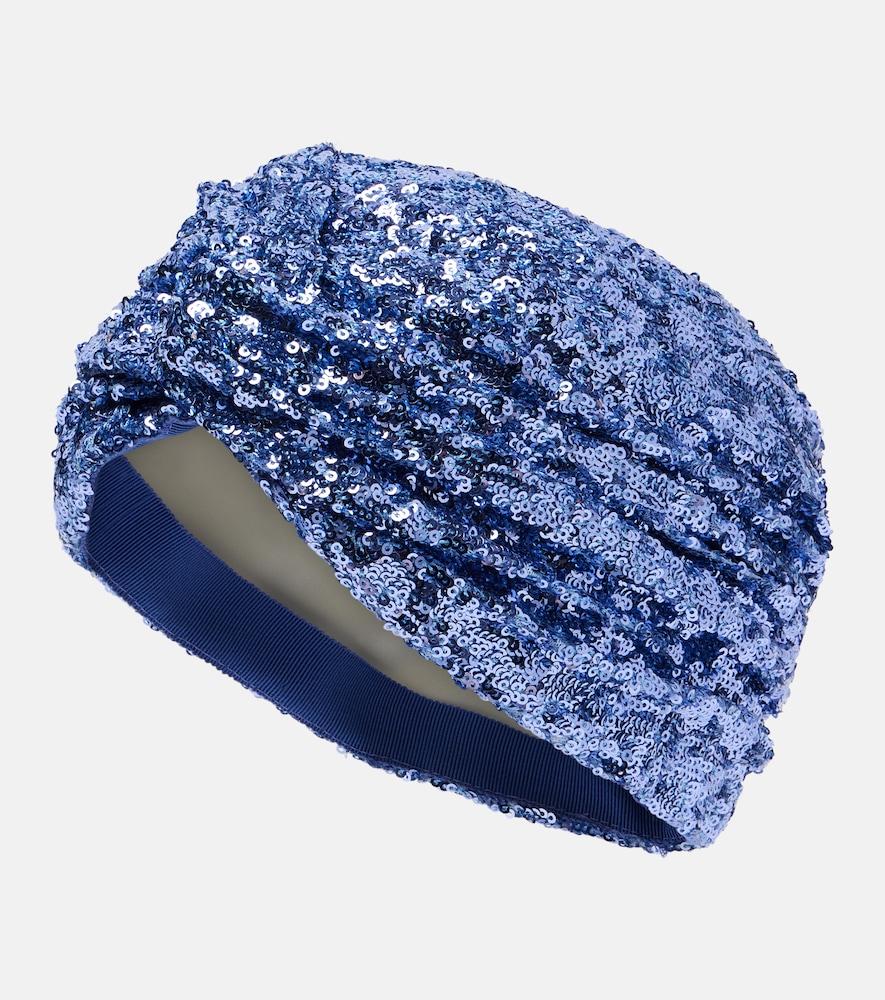 valentino escape sequined head wrap