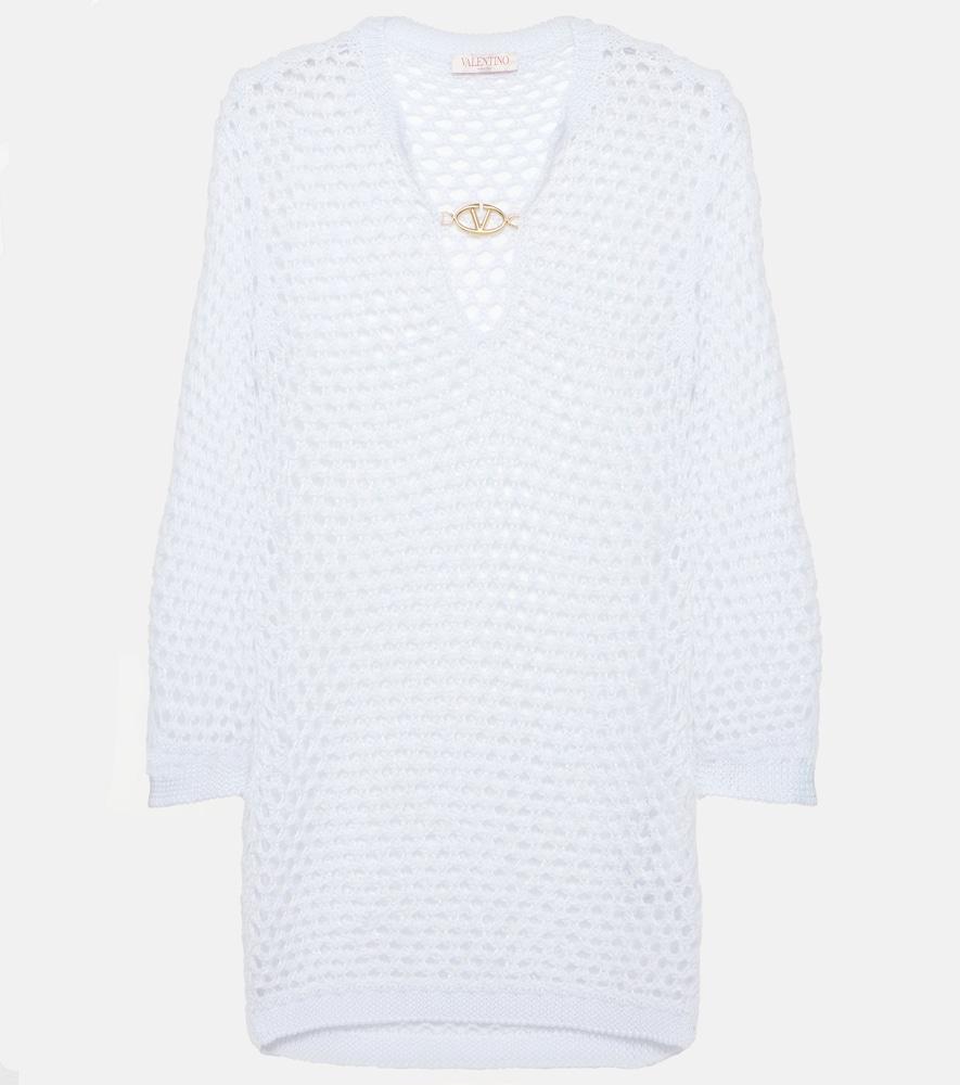 valentino fishnet beach dress