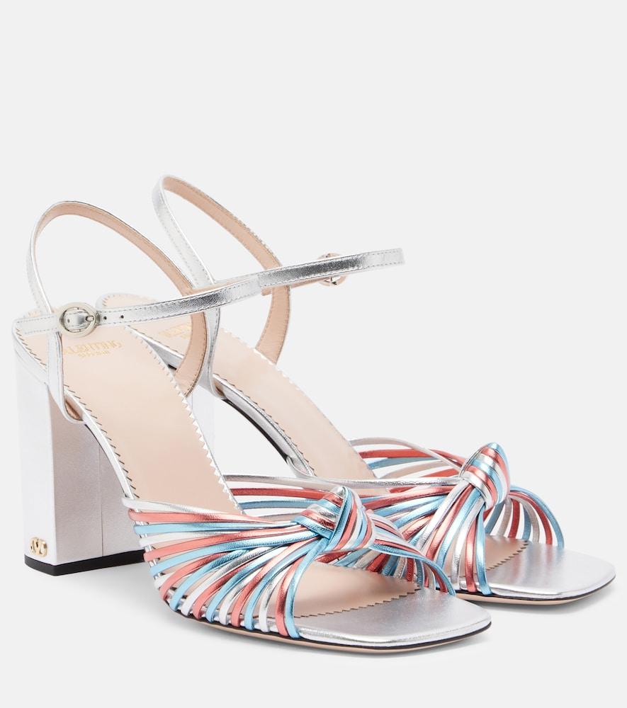valentino garavani annet metallic leather sandals