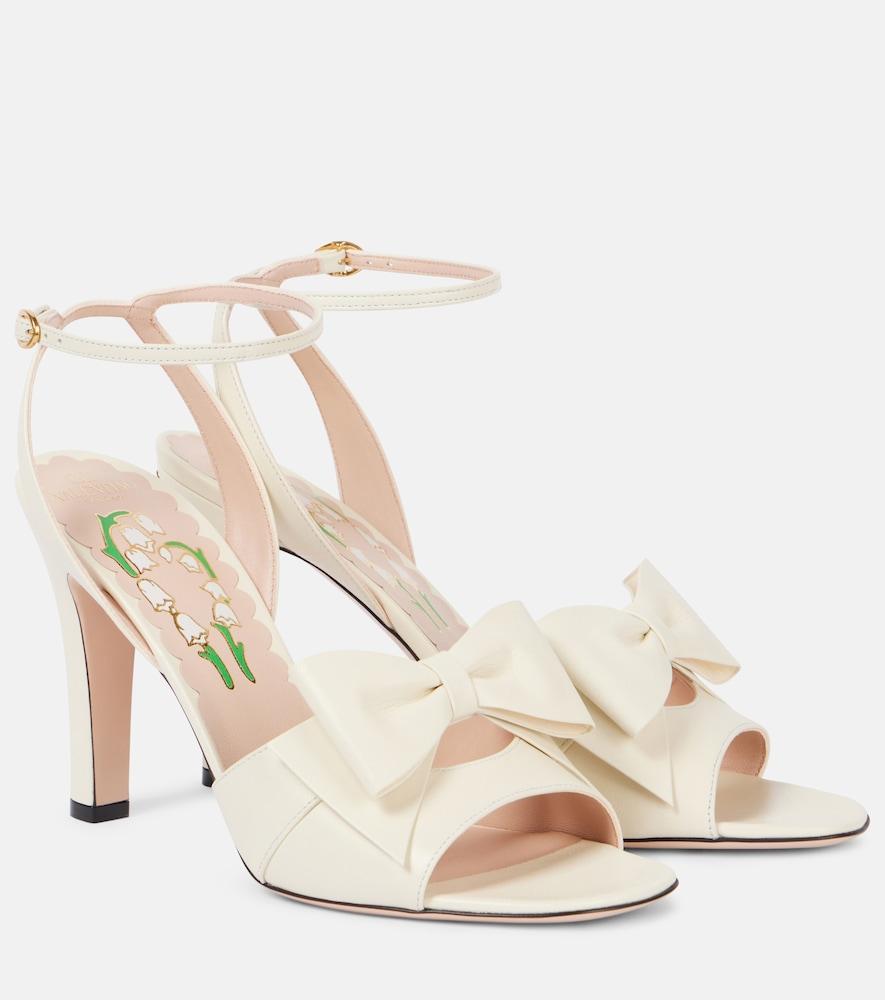 valentino garavani bow-detail leather sandals