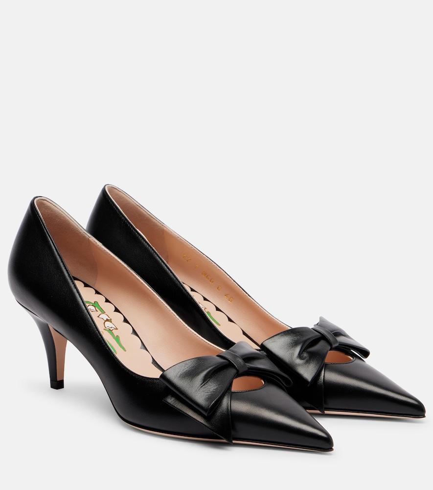 valentino garavani bowow 65 leather pumps