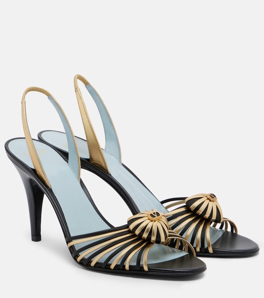valentino garavani caur royal leather slingback sandals
