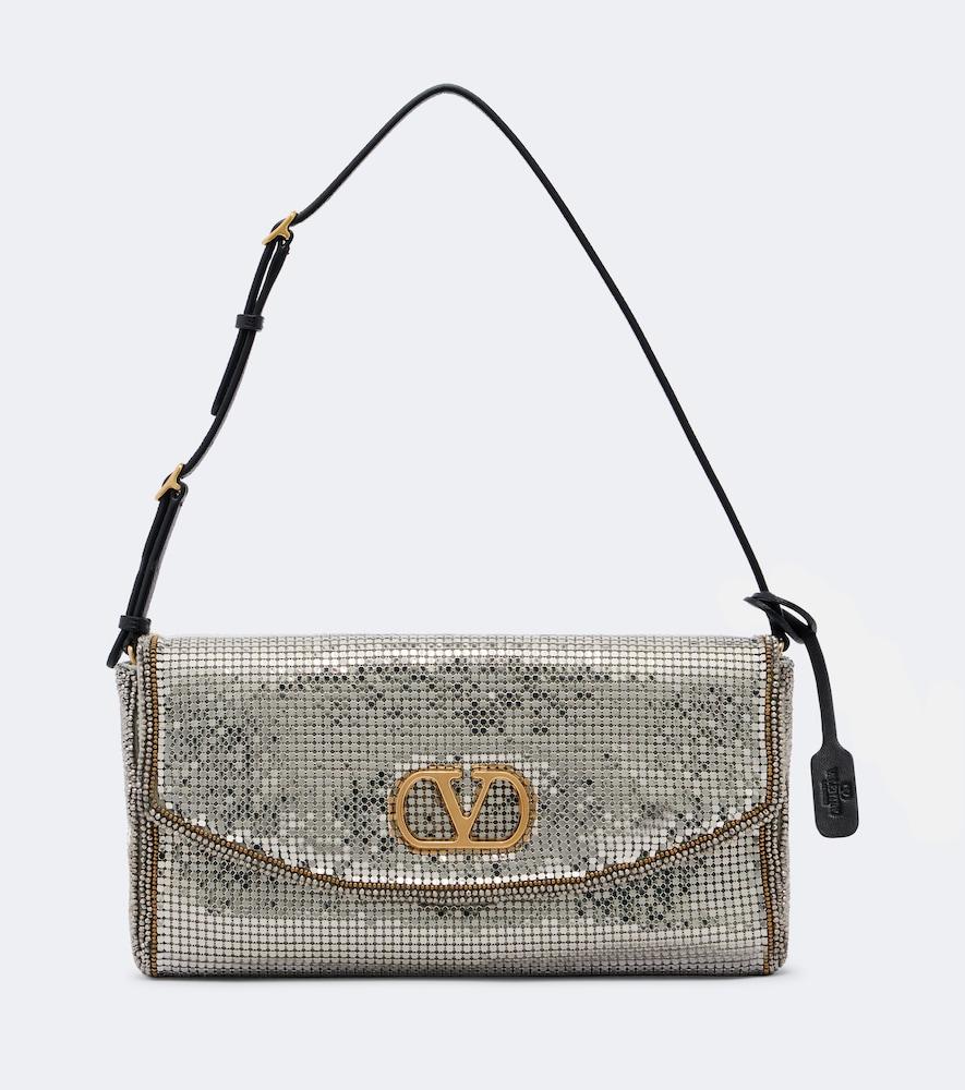 valentino garavani devain small chainmail shoulder bag