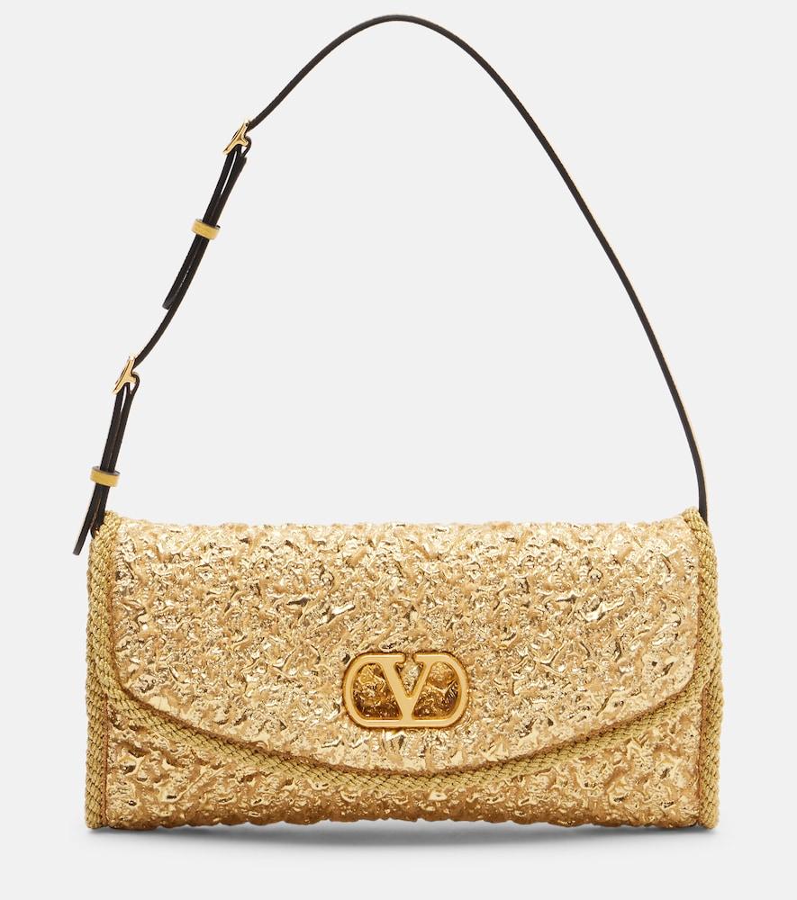 valentino garavani devain small cloqué jacquard shoulder bag