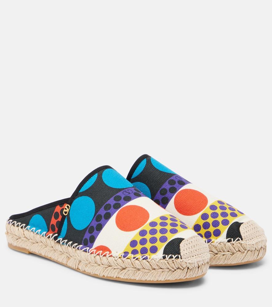 valentino garavani la cruisette printed espadrille mules