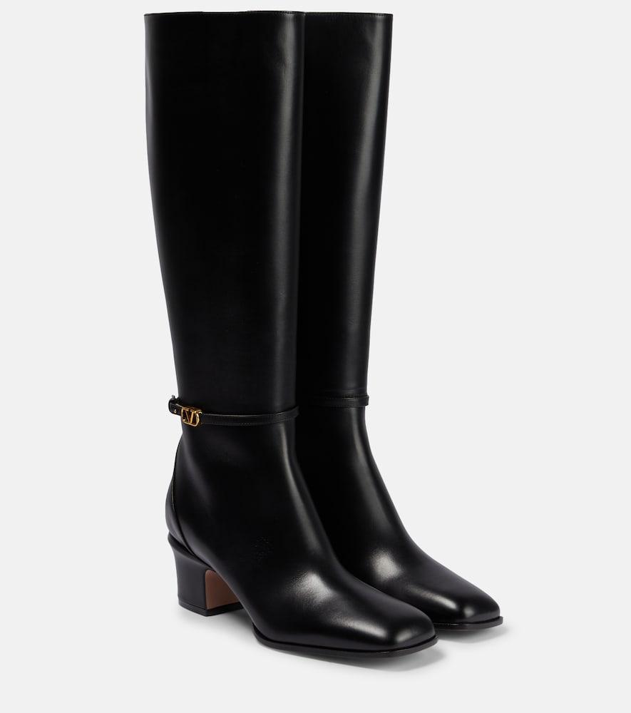 valentino garavani leather knee-high boots