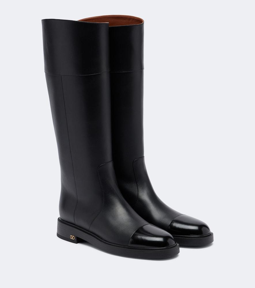 valentino garavani new boot leather knee-high boots