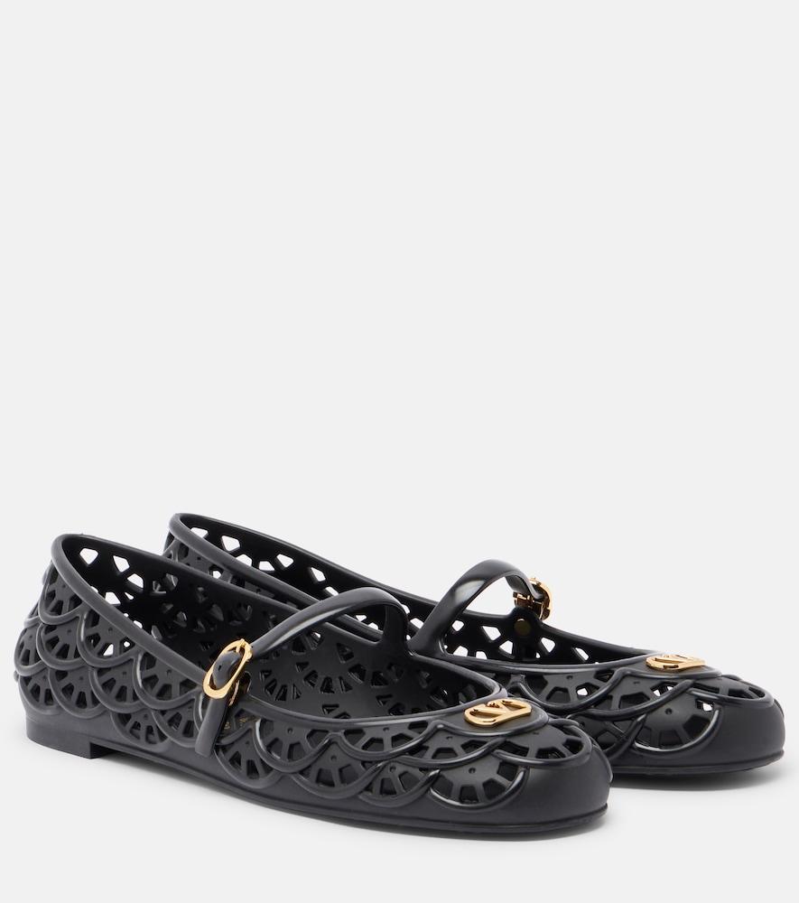 valentino garavani ondette vlogo mary jane flats