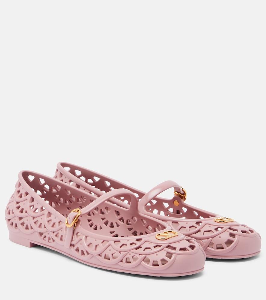 valentino garavani ondette vlogo mary jane flats
