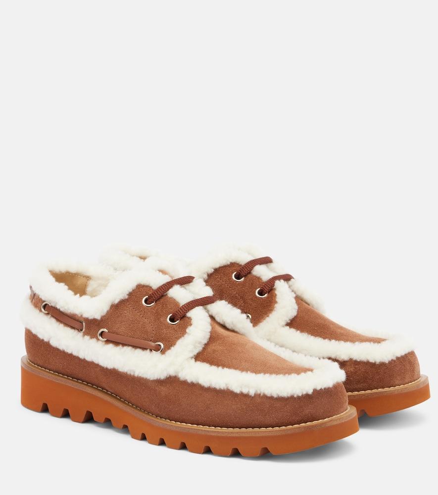 valentino garavani palm avenue suede boat shoes