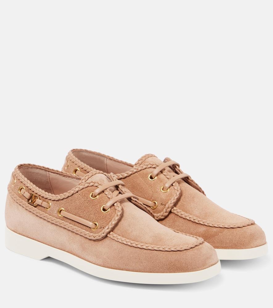 valentino garavani palm avenue suede boat shoes