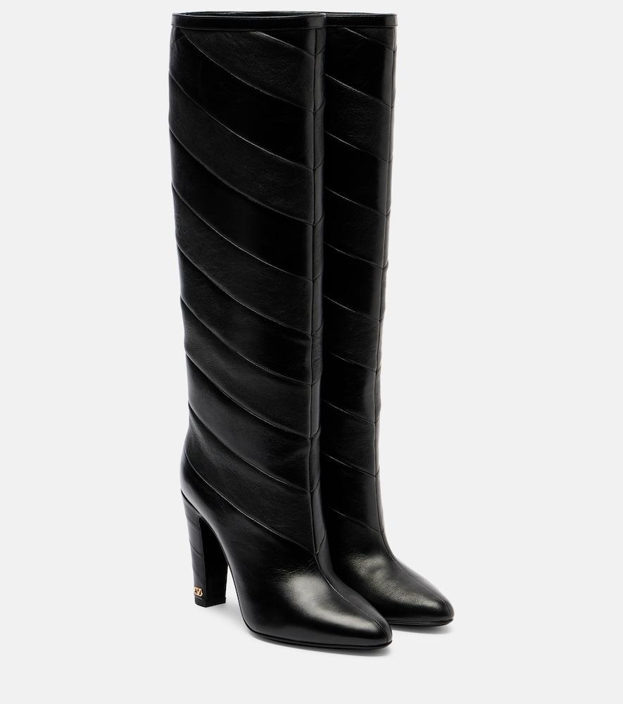 valentino garavani rayons 100 leather knee-high boots