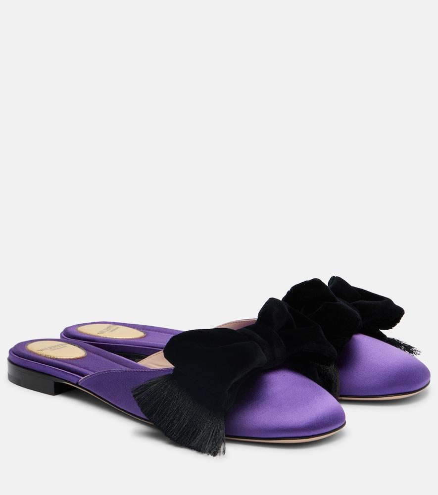 valentino garavani reinette bow-detail satin flats