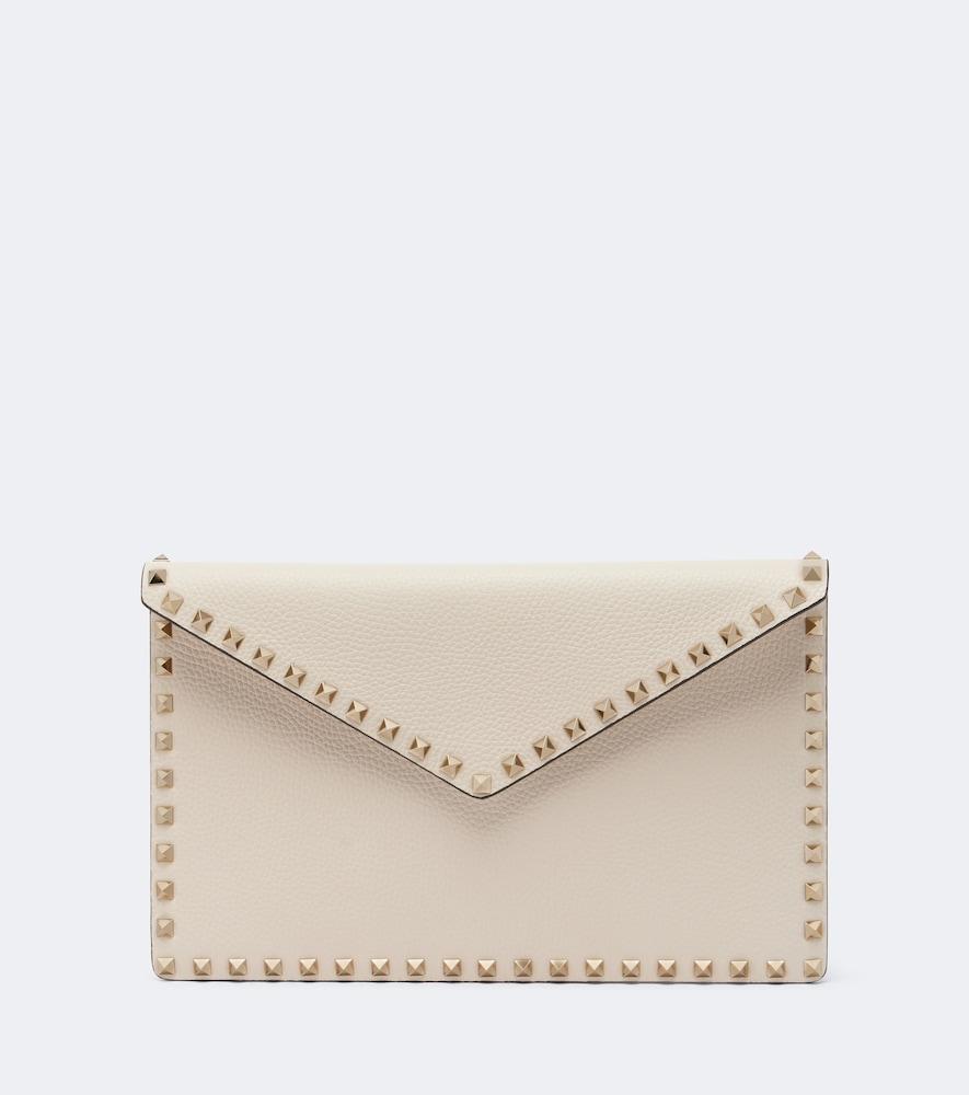 valentino garavani rockstud large leather pouch