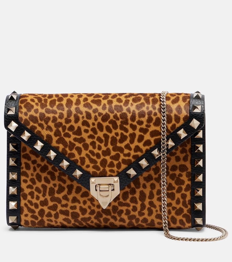 valentino garavani rockstud mini calf hair crossbody bag