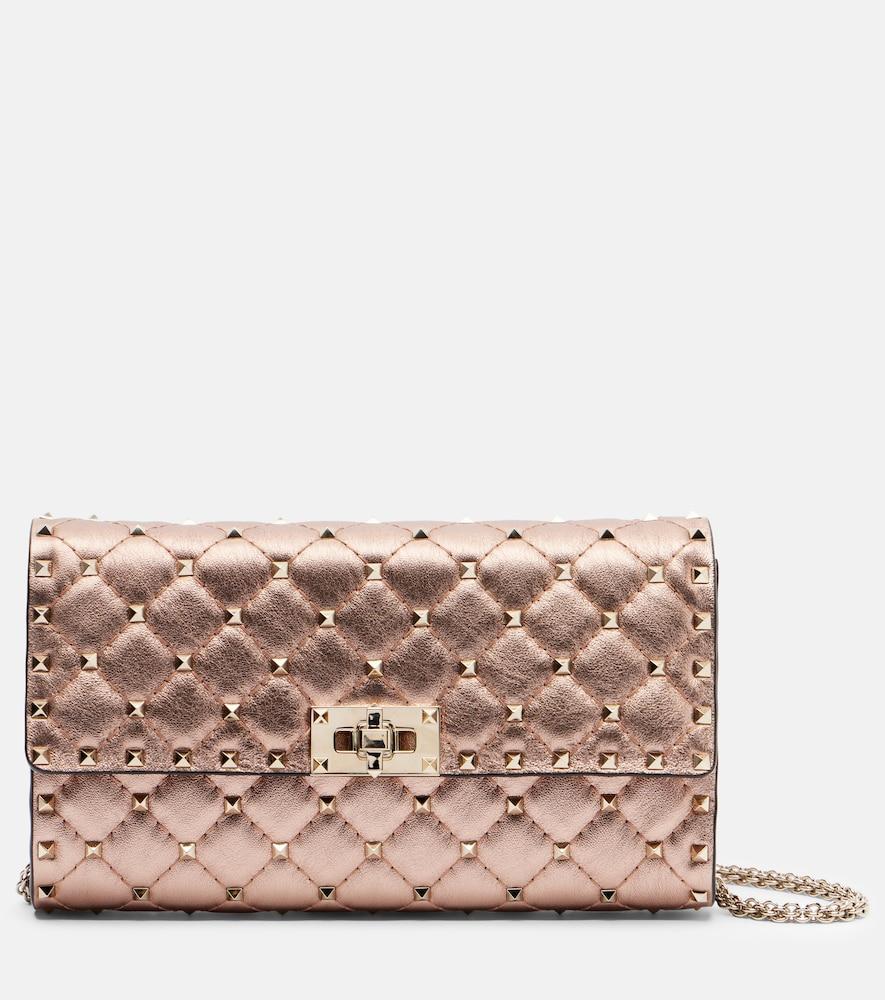 valentino garavani rockstud spike leather shoulder bag