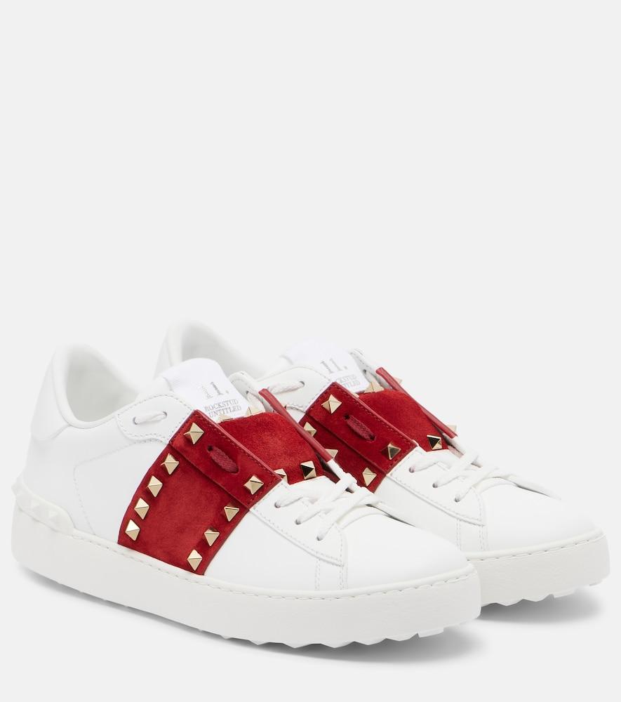 valentino garavani rockstud untitled leather sneakers