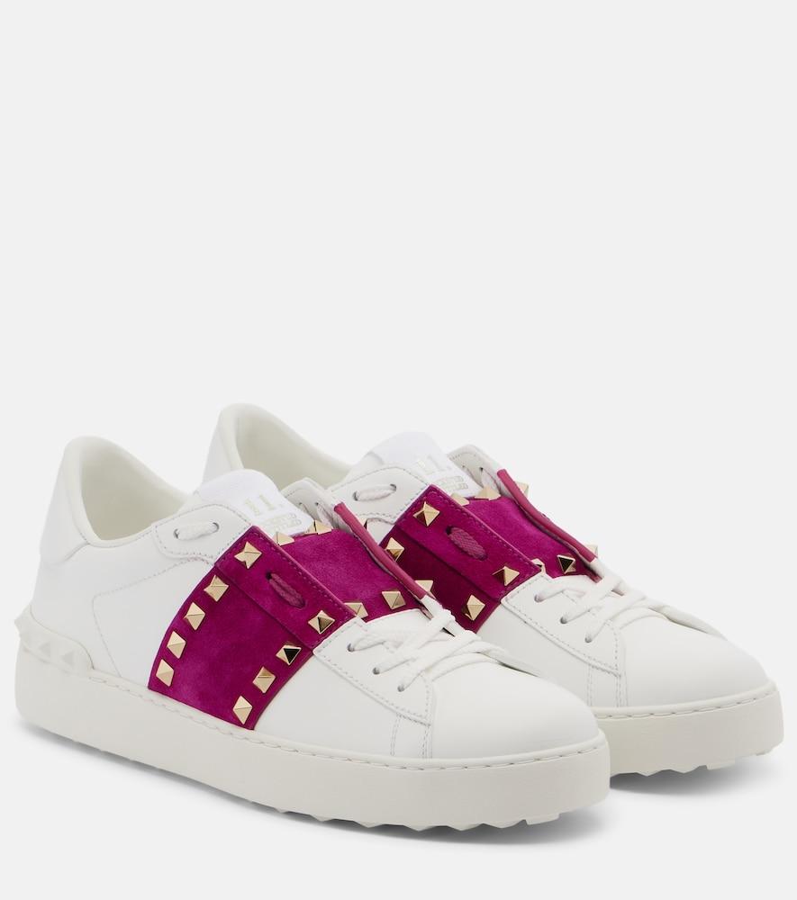 valentino garavani rockstud untitled leather sneakers