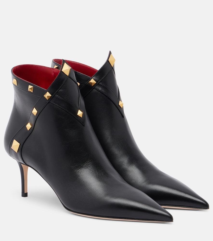 valentino garavani studdy leather ankle boots