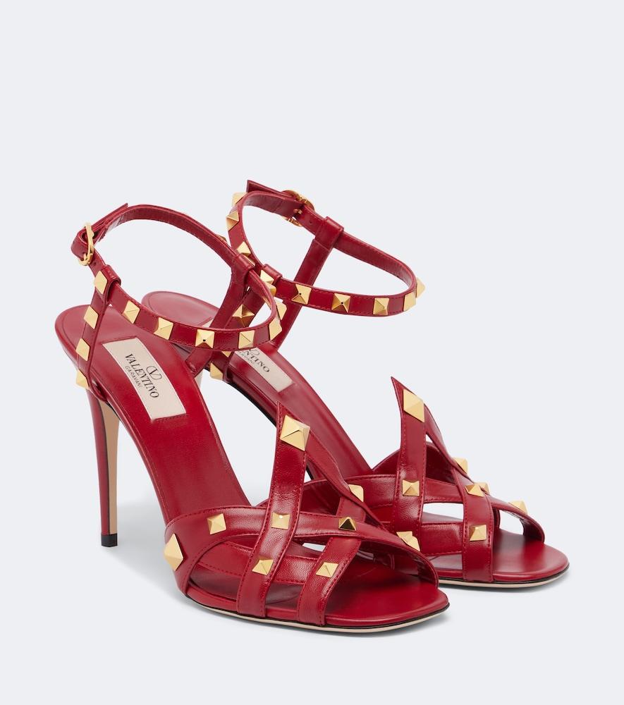 valentino garavani studdy leather slingback sandals
