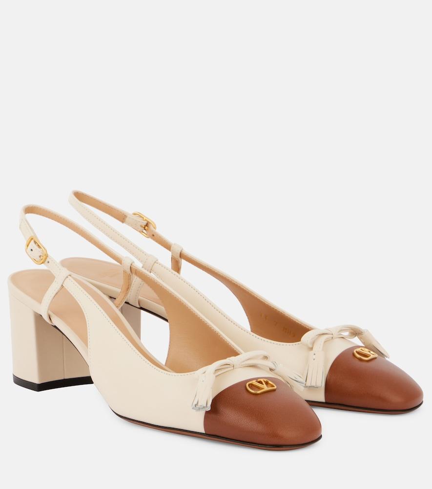 valentino garavani valet du roi leather slingback pumps