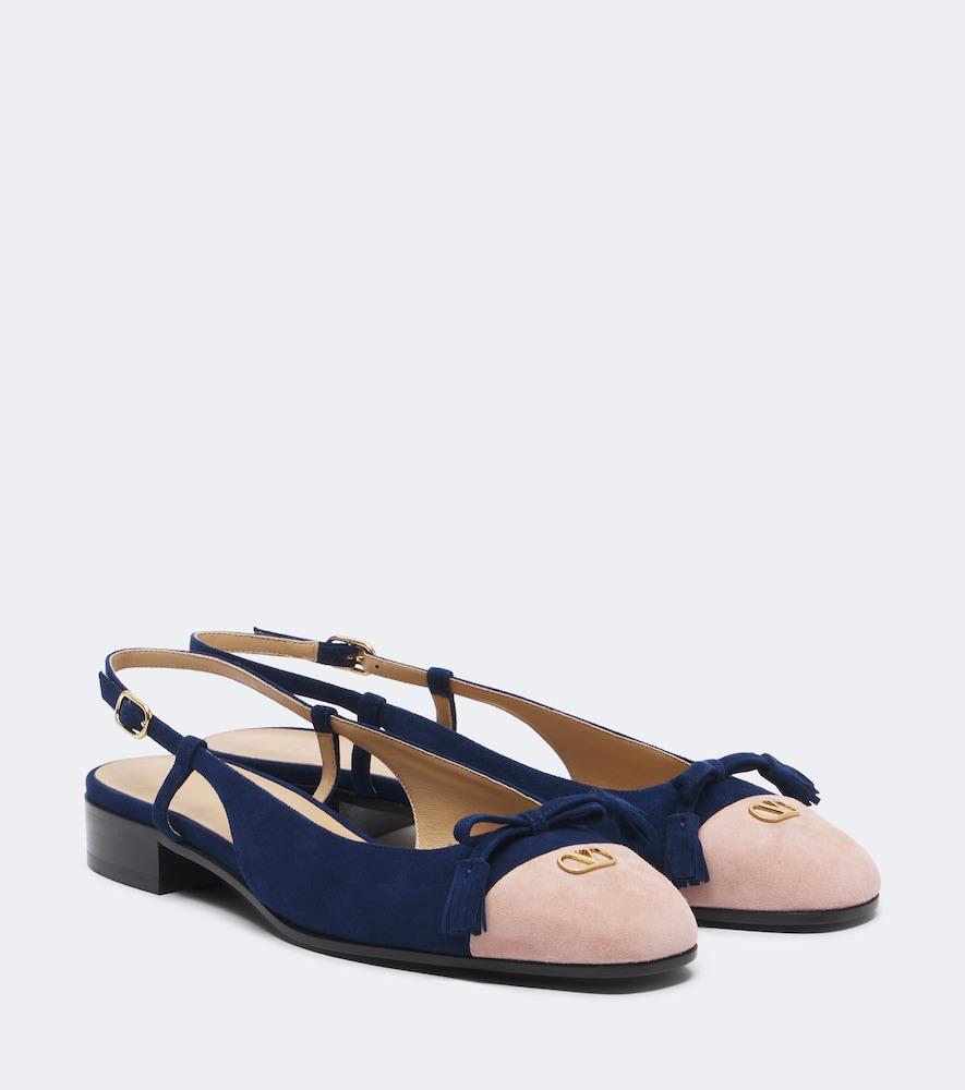 valentino garavani valet du roi suede slingback flats