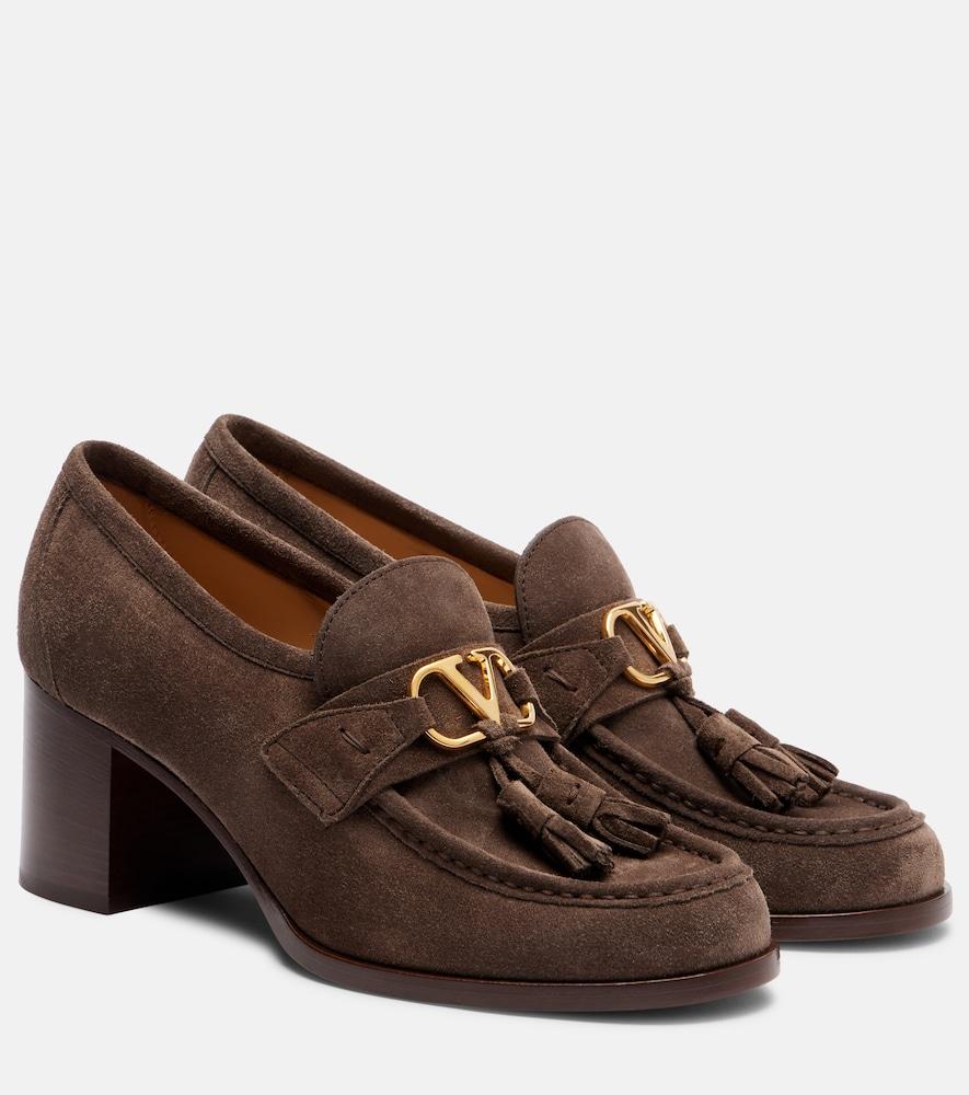 valentino garavani vlogo 60 suede loafer pumps