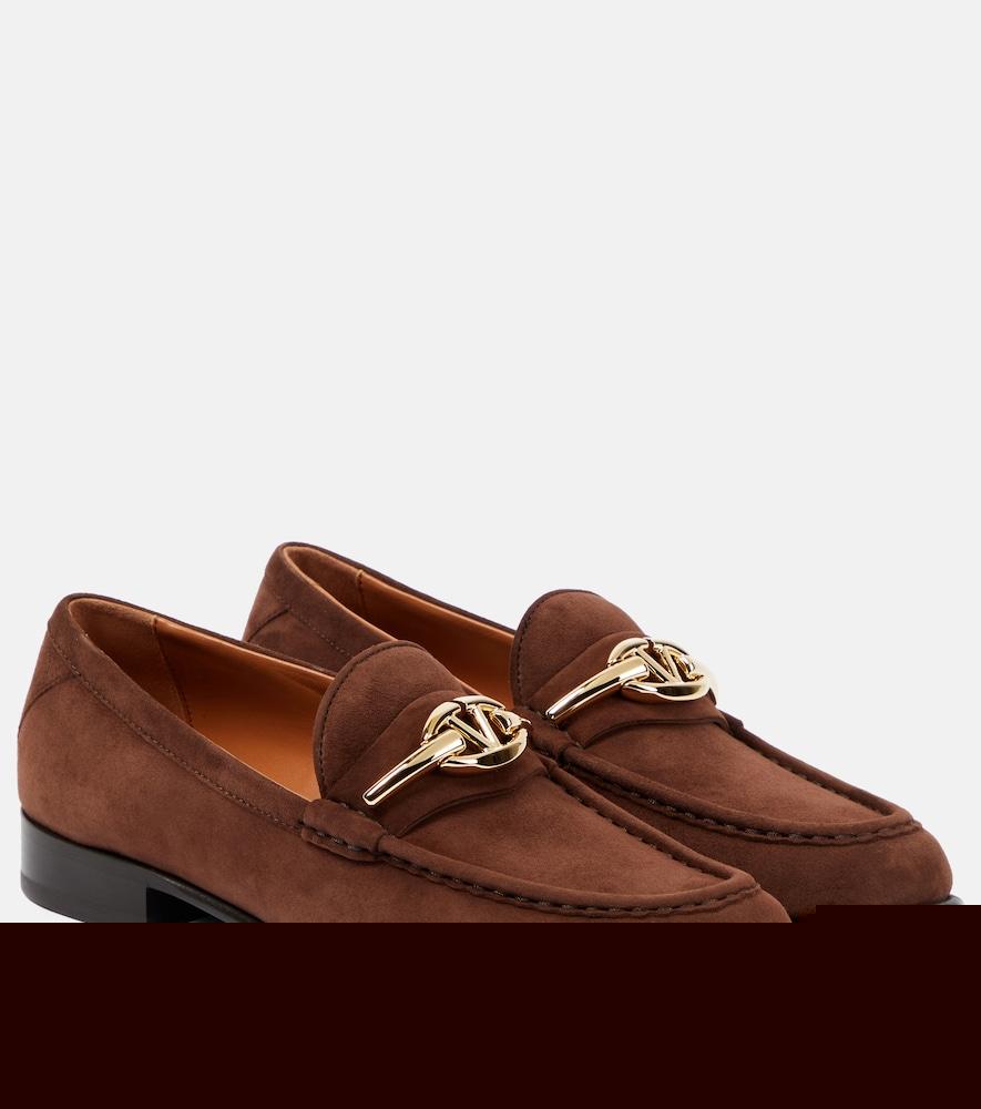 valentino garavani vlogo gate suede loafers