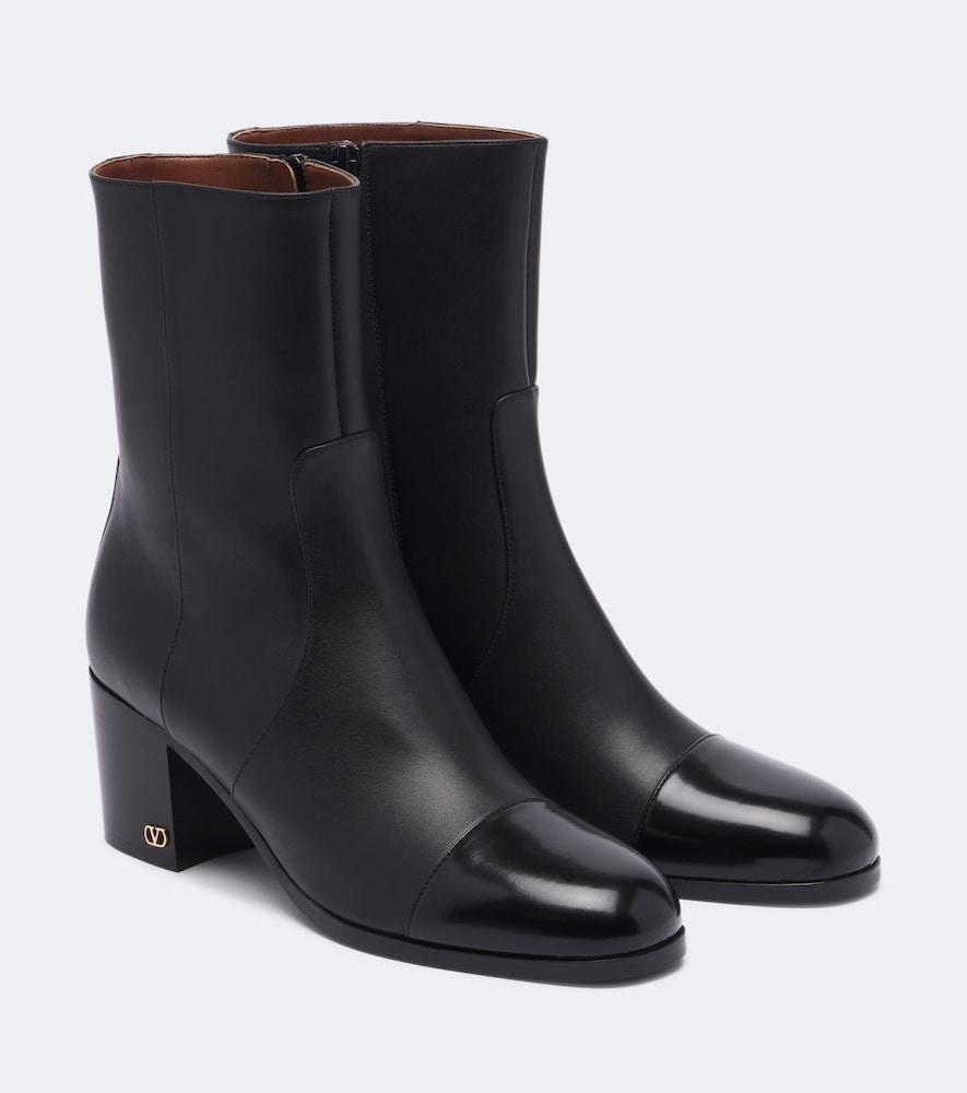 valentino garavani vlogo leather ankle boots