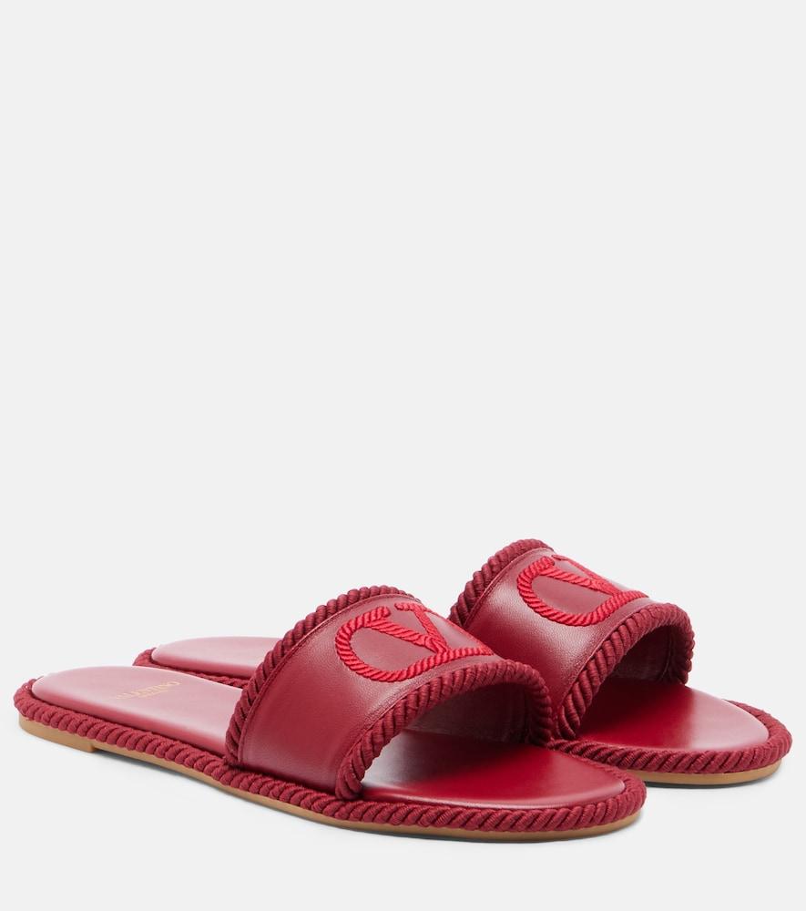 valentino garavani vlogo leather espadrille sandals
