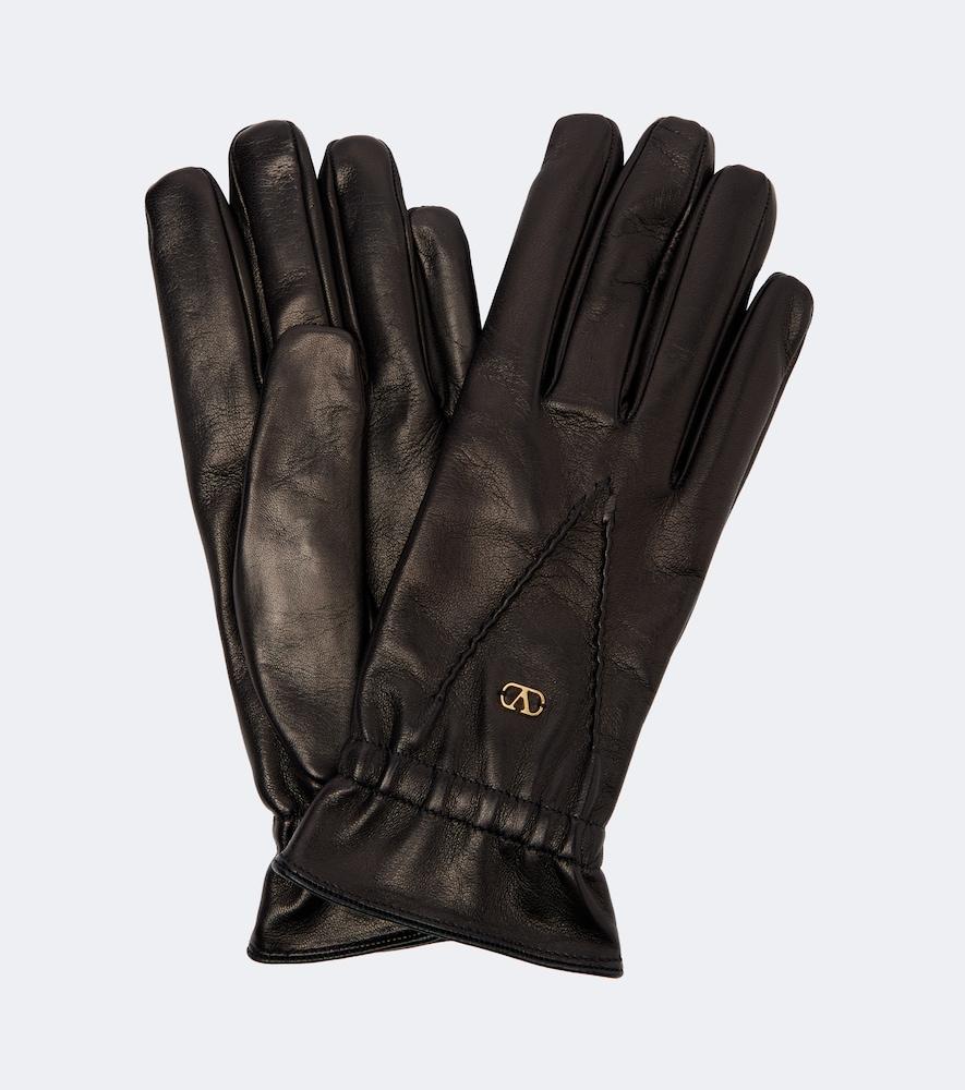 valentino garavani vlogo leather gloves