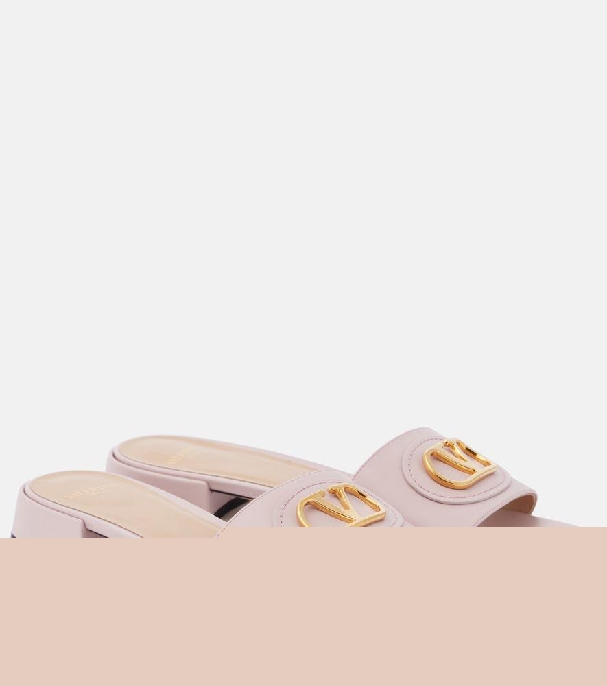 valentino garavani vlogo leather slides