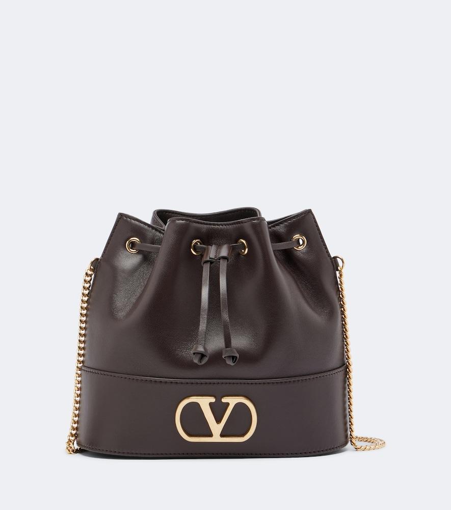 valentino garavani vlogo mini leather bucket bag