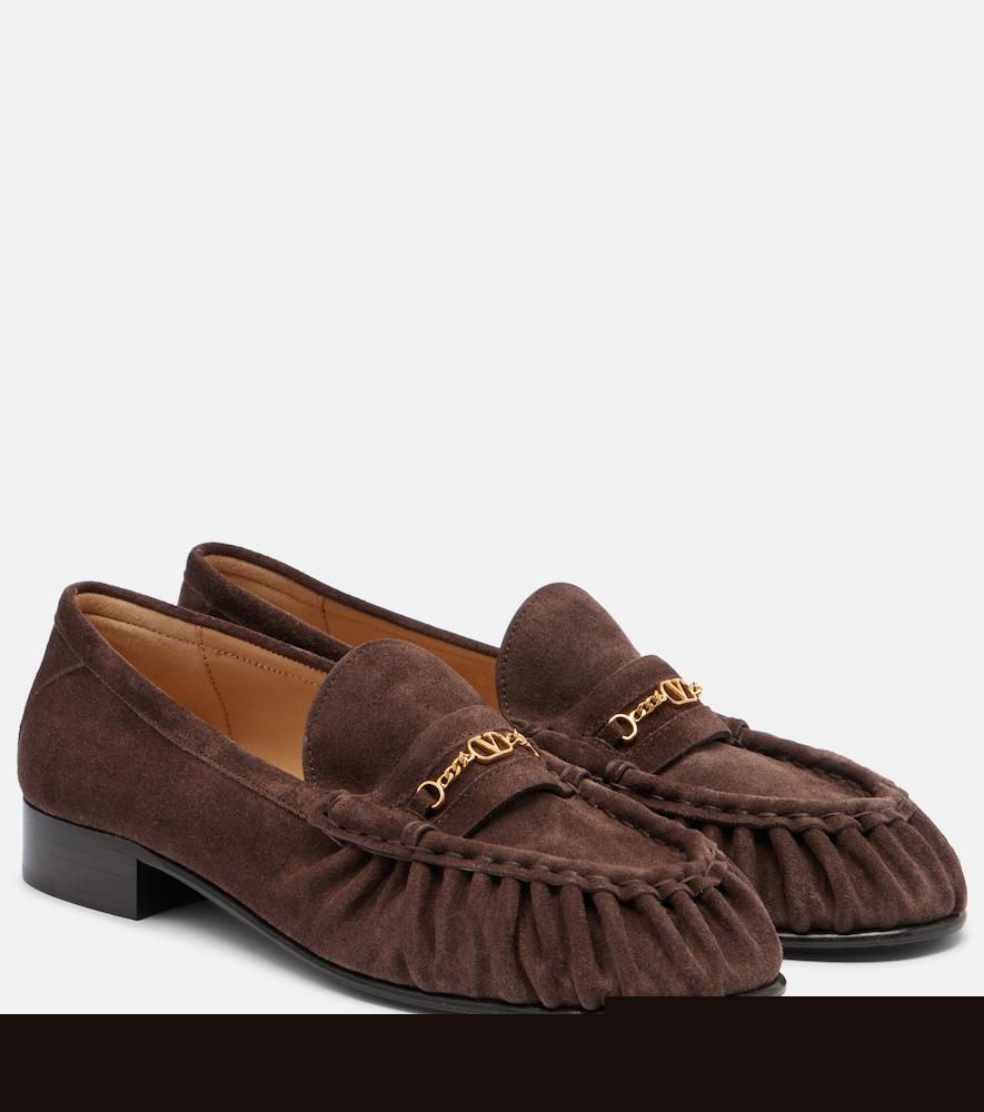 valentino garavani vlogo suede loafers