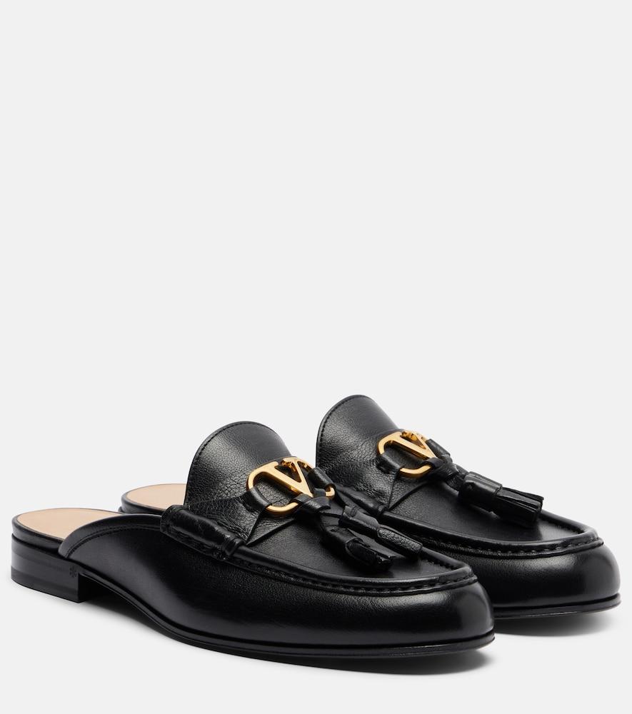 valentino garavani vlogo tasseled leather mules