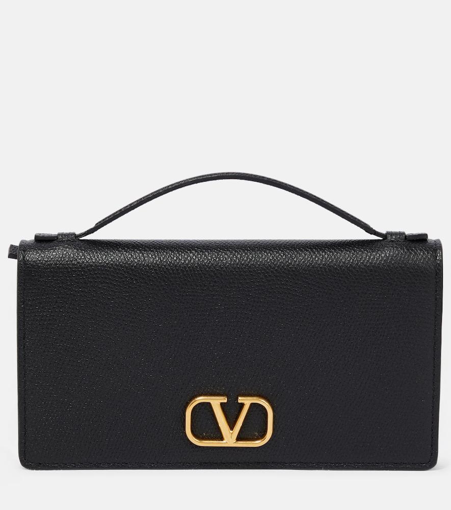 valentino garavani vsling leather wallet on chain