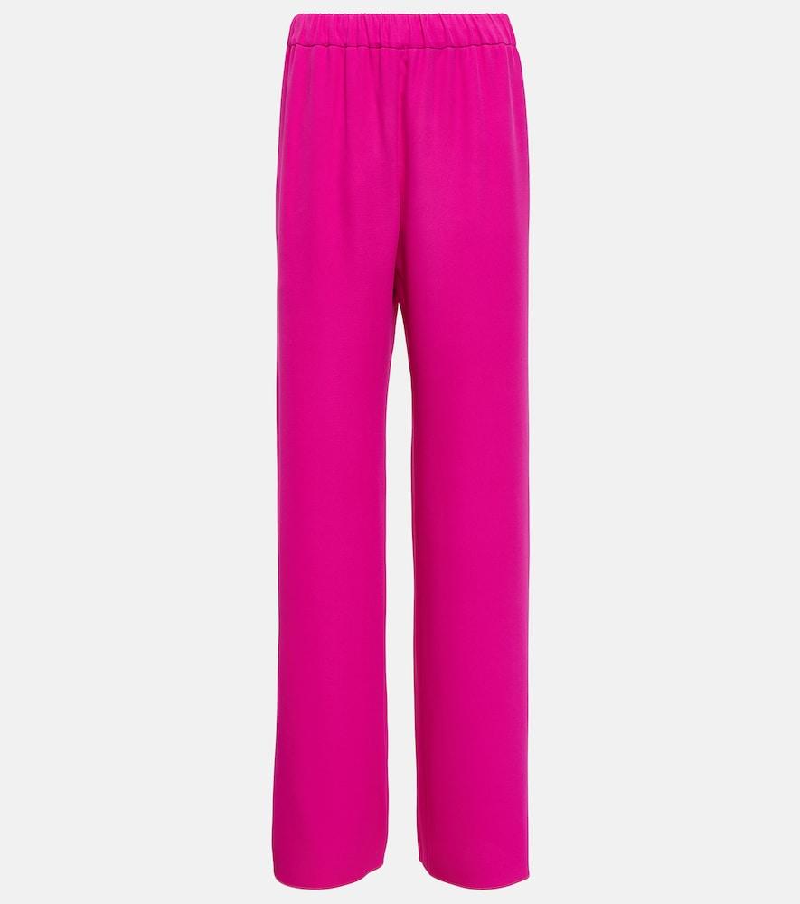 valentino high-rise silk palazzo pants